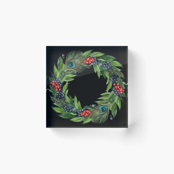 Item preview, Garland of green leaves, twigs and feathers. designed and sold by Ewa Stęplewska.