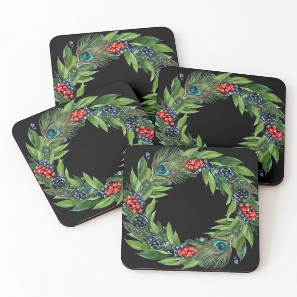 Item preview, Garland of green leaves, twigs and feathers. designed and sold by Ewa Stęplewska.
