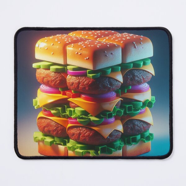 Item preview, 3D Cube Hamburger Digital Art 3 designed and sold by AIExpressive.