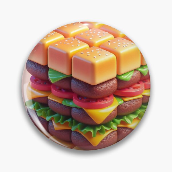 Item preview, 3D Cube Hamburger Digital Art 4 designed and sold by AIExpressive.