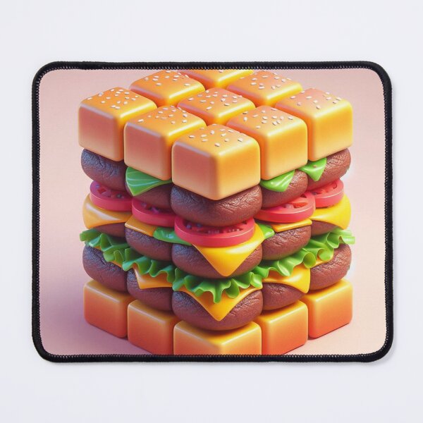 Item preview, 3D Cube Hamburger Digital Art 4 designed and sold by AIExpressive.