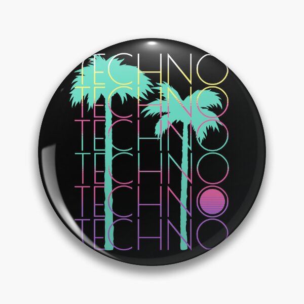 Item preview, TECHNO  - Palm Trees  (pink/blue)  designed and sold by Discothreadz.