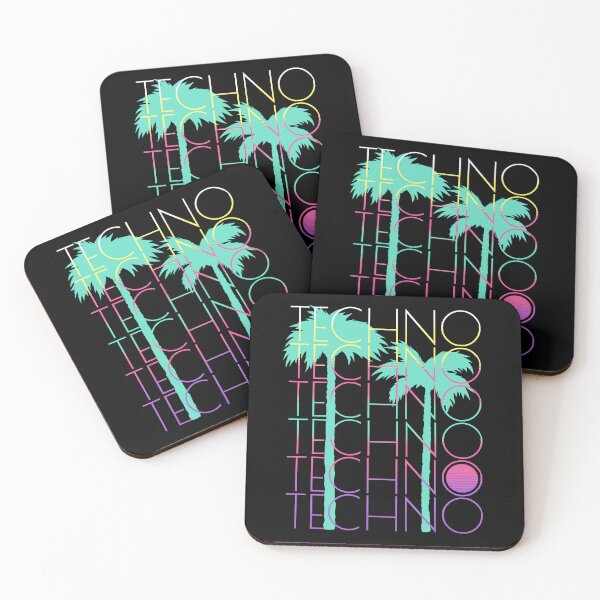 Item preview, TECHNO  - Palm Trees  (pink/blue)  designed and sold by Discothreadz.