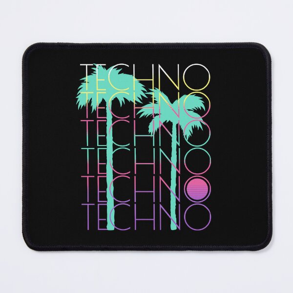Item preview, TECHNO - Palm Trees (pink/blue) designed and sold by Discothreadz.