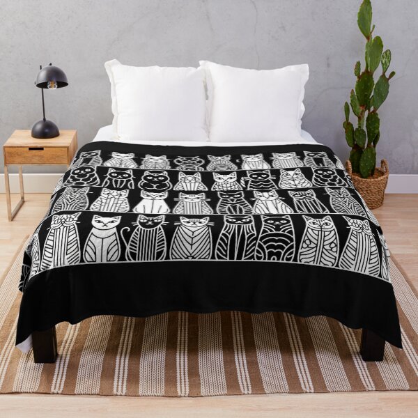 Item preview, Black & White Cat Pattern designed and sold by Tomasz C.