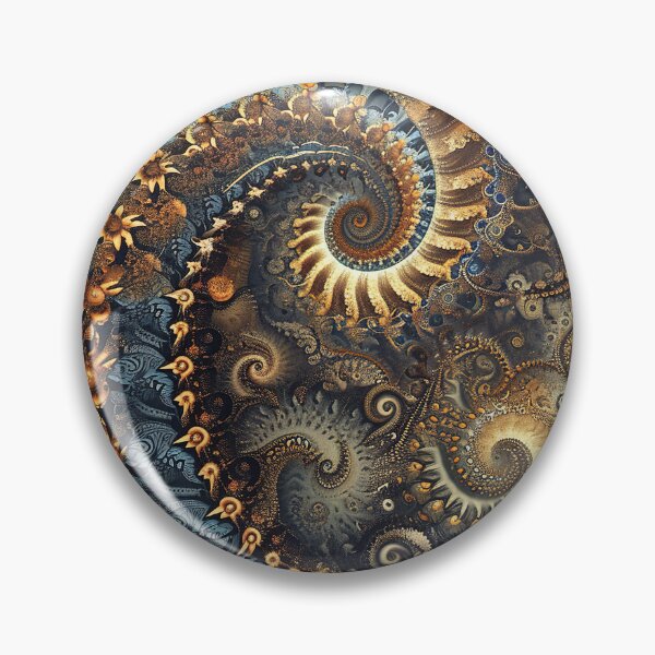 Item preview, Golden Spiral Blossom: Ornate Fractal Elegance designed and sold by midmonty.