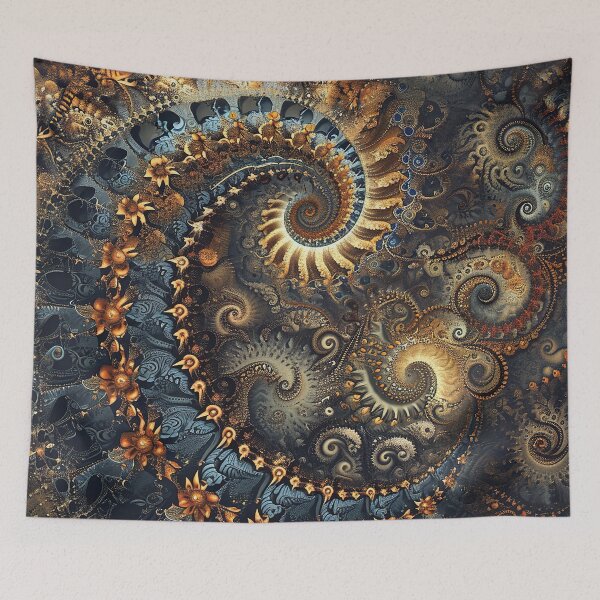 Item preview, Golden Spiral Blossom: Ornate Fractal Elegance designed and sold by midmonty.