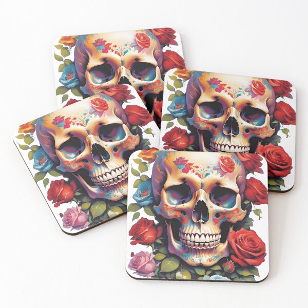 Item preview, Blooms of Mortality: A Symphony of Skulls and Roses designed and sold by SulliedAI.