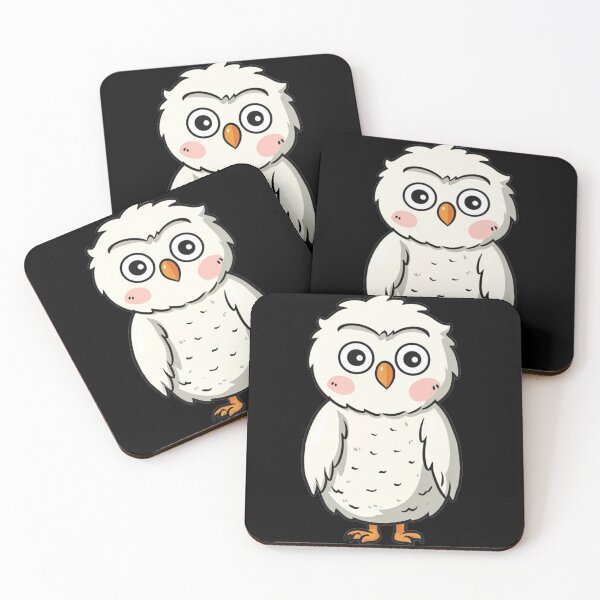 Item preview, Funny Cute White Snowy Owl Kawaii Tattoo Big Eyes Drawing Hug Me designed and sold by Cr320.
