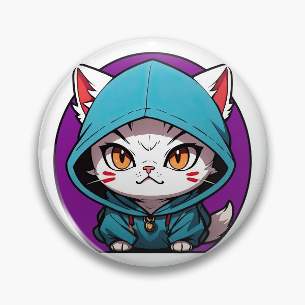 Item preview, Cat Assassin, White, Chibi, Manga, Anime, Cat Lovers Funny designed and sold by Porcupine Tees ⭐⭐⭐⭐⭐.
