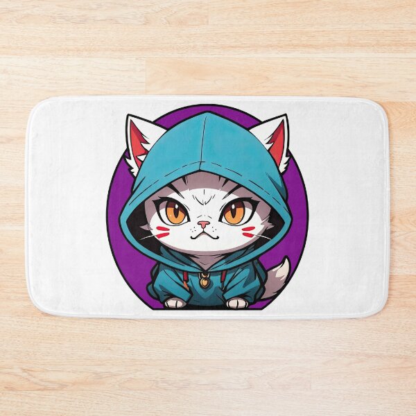 Item preview, Cat Assassin, White, Chibi, Manga, Anime, Cat Lovers Funny designed and sold by Porcupine Tees ⭐⭐⭐⭐⭐.