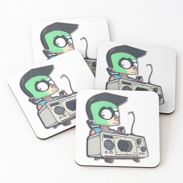 Item preview, Retro Gamer Alien DJ with Vintage Boombox designed and sold by templeofatro.