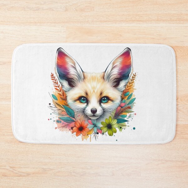 Item preview, Beautiful colorful desert fox with various leaves and flowers designed and sold by Marcoshop10.