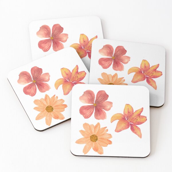Item preview, Red-Orange Flowers  designed and sold by lollydesigned.