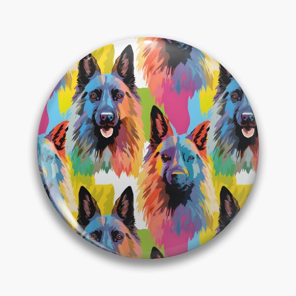 Item preview, Belgian Tervuren in Geometric camouflage pattern designed and sold by forget45studio.