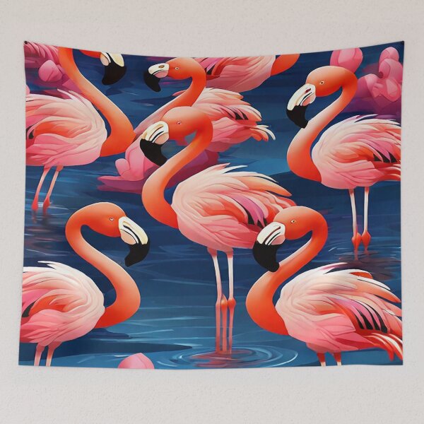 Artikelvorschau, Flamingomuster entworfen und verkauft von eskiastudio.