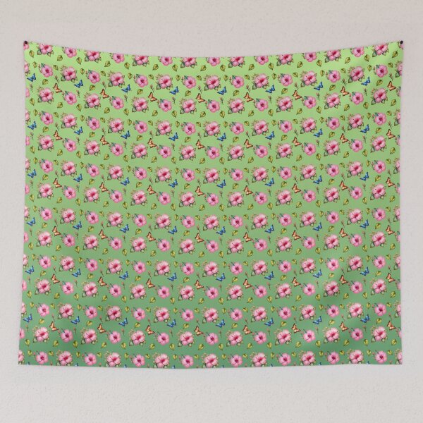 Item preview, Pink Hibiscus Flower Gradient Pattern designed and sold by Petalandfur.