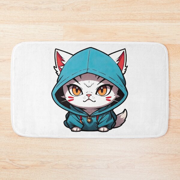 Item preview, Cat Assassin, White, Chibi, Manga, Anime, Cat Lovers Funny designed and sold by Porcupine Tees ⭐⭐⭐⭐⭐.