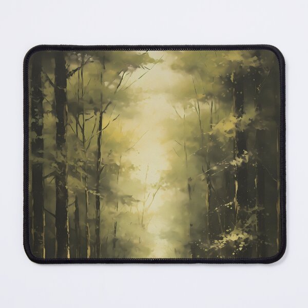 Item preview, Deep in the forest, woodland path surrounded by trees brush stroke painting designed and sold by NBSStore.