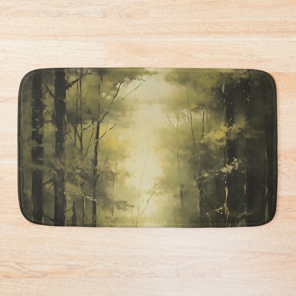 Item preview, Deep in the forest, woodland path surrounded by trees brush stroke painting designed and sold by NBSStore.
