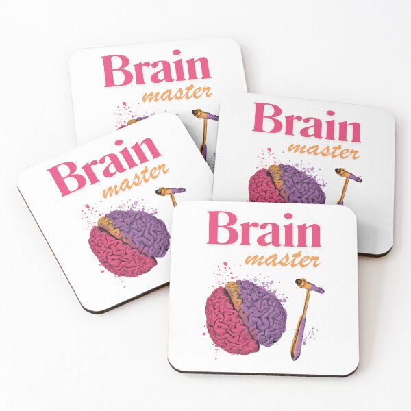 Item preview, Brain master, medical symbols for neurologist, psychiatrist and healthcare workers, vibrant watercolor designed and sold by Drawmecute.