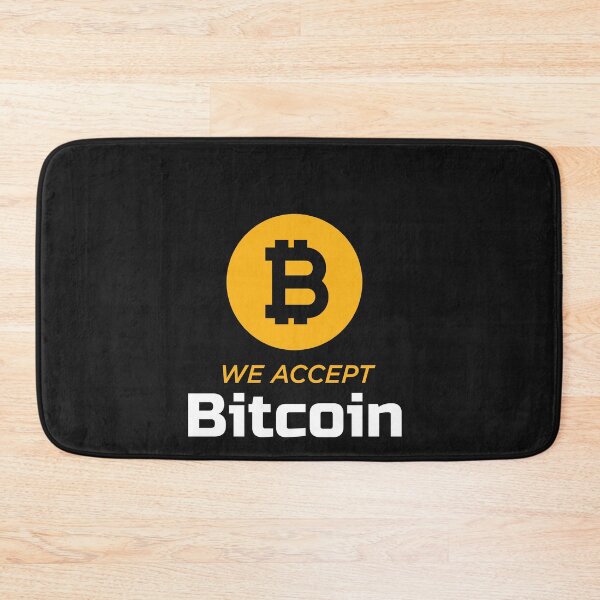 Item preview, We Accept Bitcoin  designed and sold by DabGraphic.