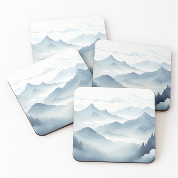 Item preview, Foggy mountain range or land with forest trees horizon view artwork designed and sold by NBSStore.