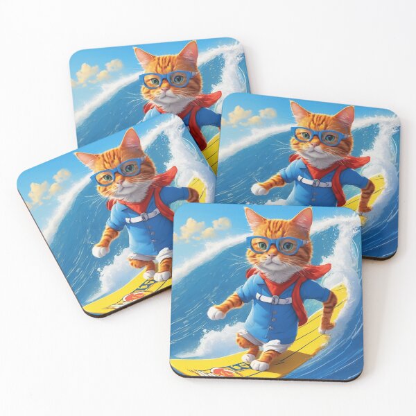 Item preview, Surfing Cat designed and sold by Bunmigraphics .