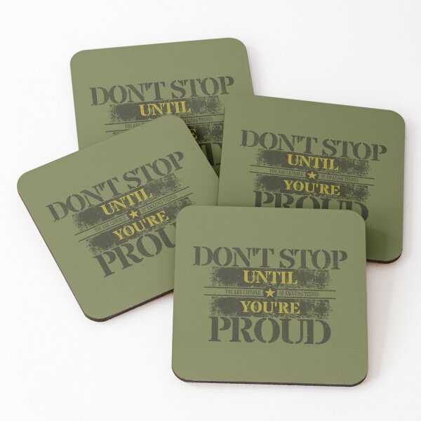 Item preview, Don't stop until you're proud designed and sold by BlueGoldArt.