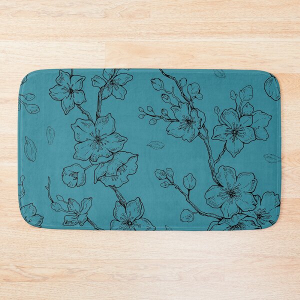 Item preview, Black orchid turquoise background designed and sold by Mini-Anni.