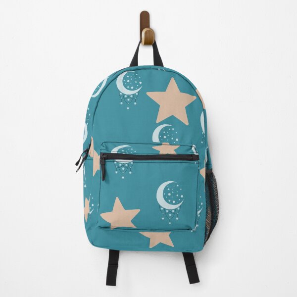 Item preview, Stars and moon, turquoise background designed and sold by Mini-Anni.