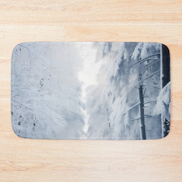Item preview, Deep in the forest, snowy winter woodland path surrounded by trees photography designed and sold by NBSStore.