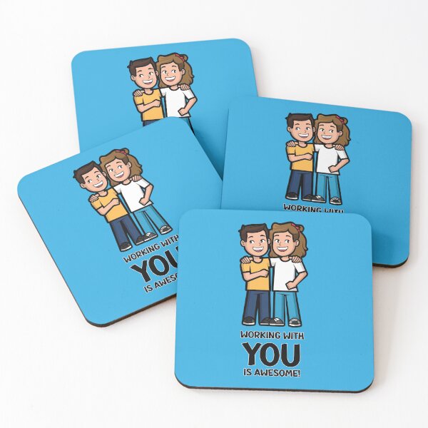 Item preview, Friends from work - man and woman designed and sold by HarridanCreates.