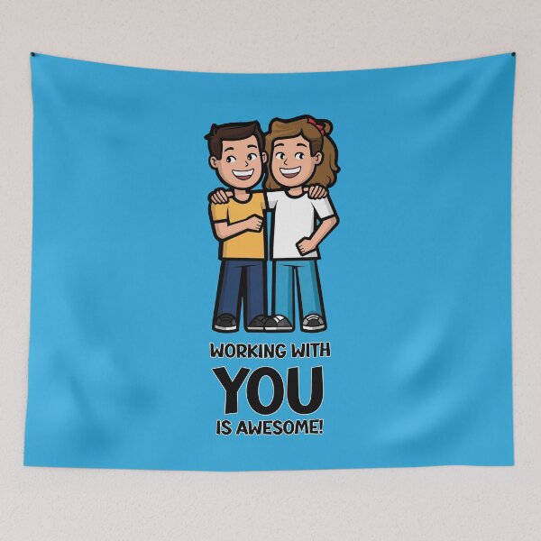 Item preview, Friends from work - man and woman designed and sold by HarridanCreates.