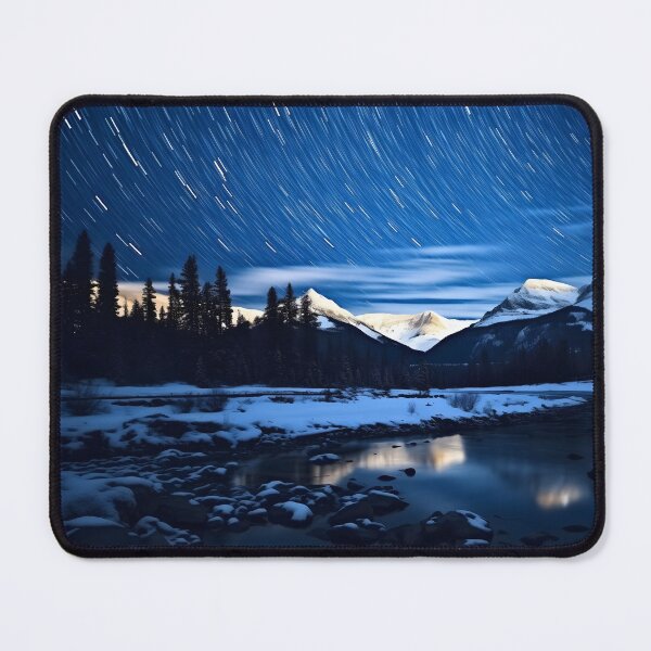 Item preview, Falling or shooting star on starry sky at night lake photography designed and sold by NBSStore.