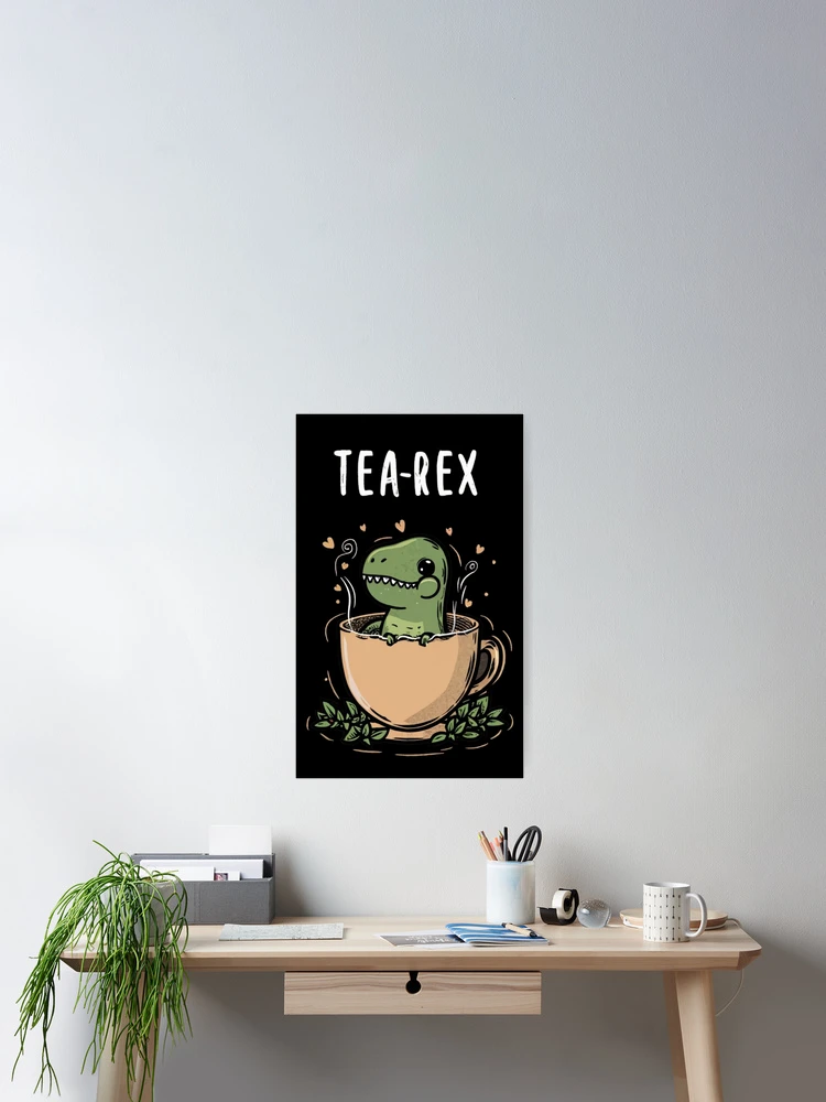 Thumbnail 2 of 3, Poster, Cute Tea Rex designed and sold by CosmicFreedom9.