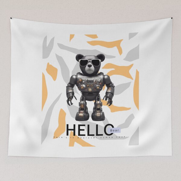 Item preview,  Hello from the Robot Cool Bear designed and sold by ALITTLETOWN.