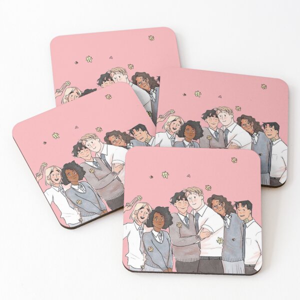 Item preview, Heartstopper cast members cartoon Pink designed and sold by JaimyE.