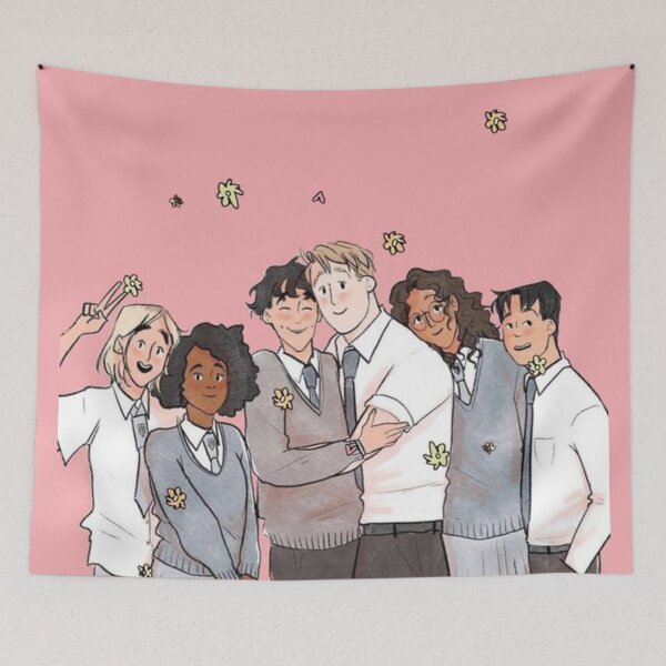Item preview, Heartstopper cast members cartoon Pink designed and sold by JaimyE.