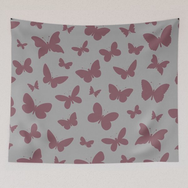 Item preview, Brown butterfly gray background designed and sold by Mini-Anni.