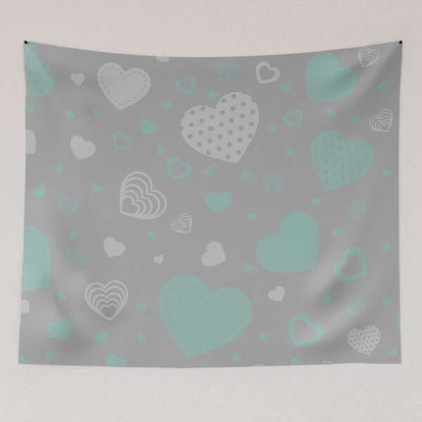 Item preview, Green heart, gray background designed and sold by Mini-Anni.