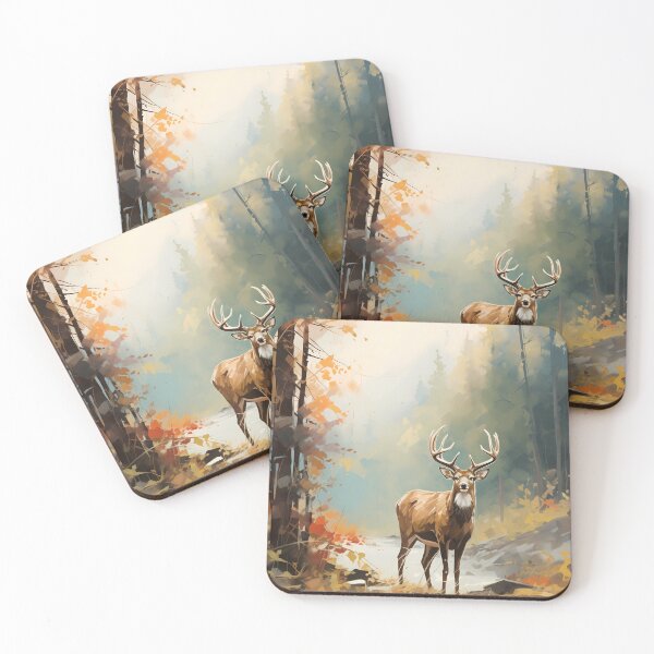 Item preview, Beautiful big brown deer in the forest artwork designed and sold by NBSStore.