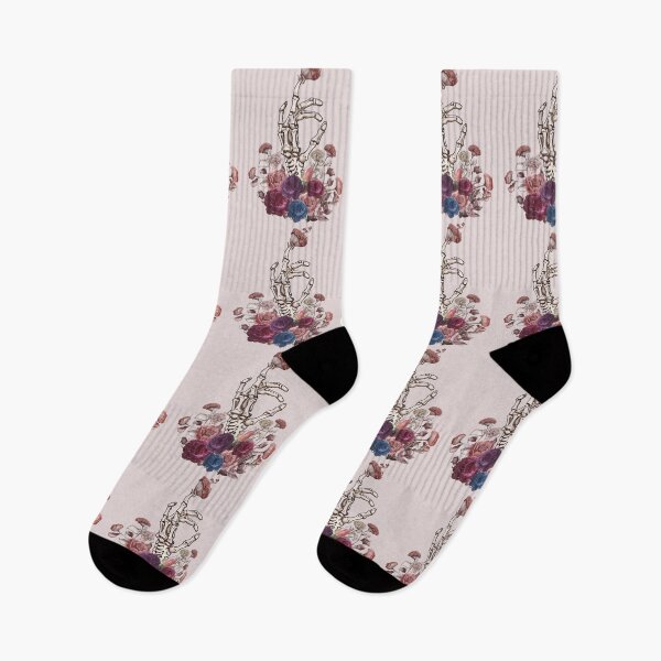Item preview, Skeleton Hand With Boho Flowers designed and sold by Hildegardaa.