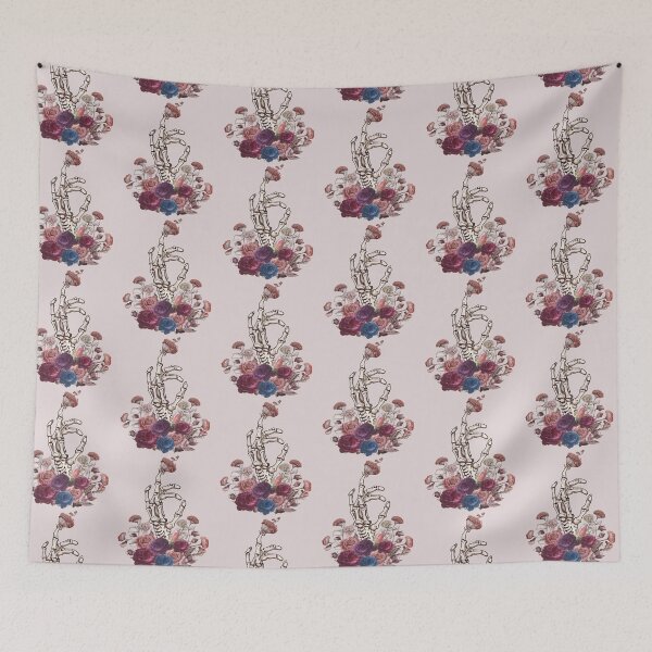 Item preview, Skeleton Hand With Boho Flowers designed and sold by Hildegardaa.