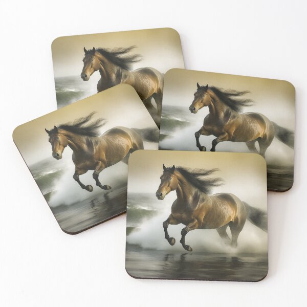 Item preview, Cleveland Bay Horse at Beach designed and sold by Blue Horse Photo Magic.
