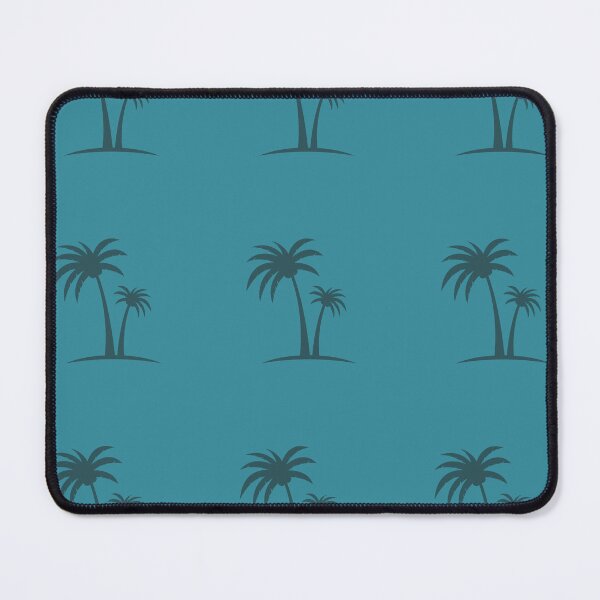 Item preview, Coconut tree pattern turquoise background designed and sold by Mini-Anni.