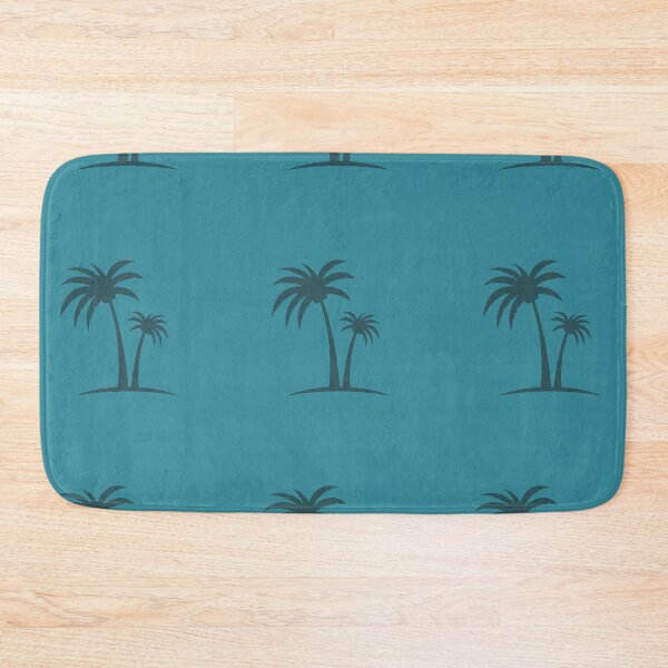 Item preview, Coconut tree pattern turquoise background designed and sold by Mini-Anni.