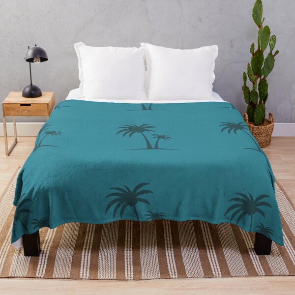 Item preview, Coconut tree pattern turquoise background designed and sold by Mini-Anni.