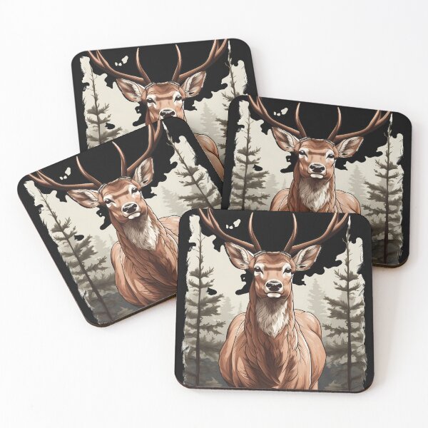 Item preview, Beautiful big brown deer in the forest artwork designed and sold by NBSStore.