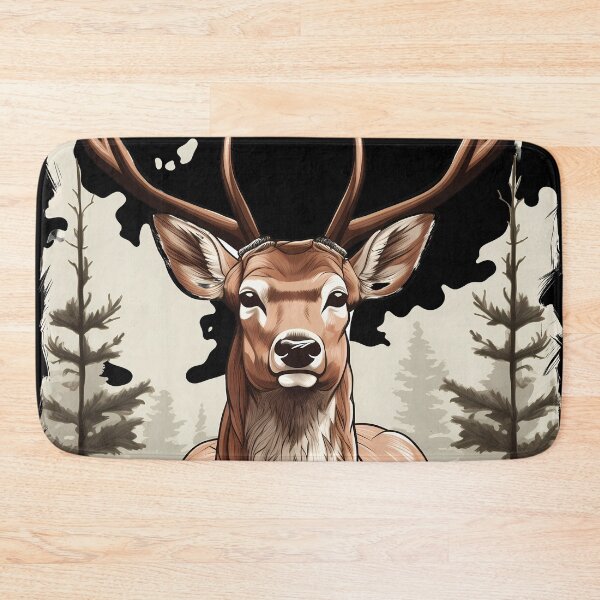Item preview, Beautiful big brown deer in the forest artwork designed and sold by NBSStore.